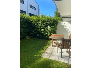 Garten der Ferienwohnung Freibeuter in Sellin auf Rügen