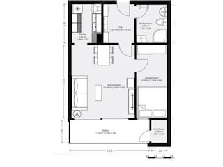 Grundriss der Wohnung