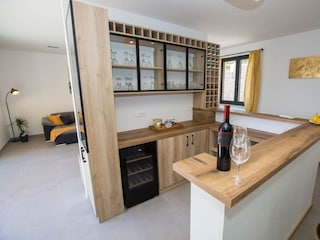 Unsere Bar im Wohnraum!