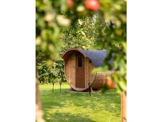 Fassauna unter dem Apfelbaum