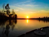 Sonnenuntergang am Ferienhaus