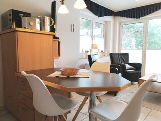 Essplatz im Wohnzimmer