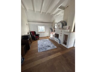 Living room with chimney