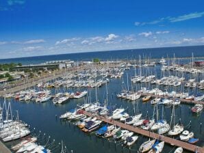 Traumblick über den Hafen und Ostsee - W-LAN