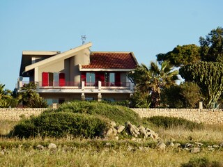 Rückseite des Hauses.