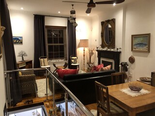 Living area with dining table