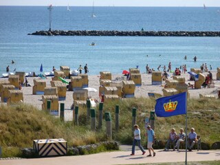 Promenade und Strandleben vor dem Haus