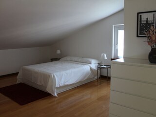 Open space room with bathroom