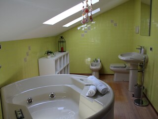 Open space room with bathroom