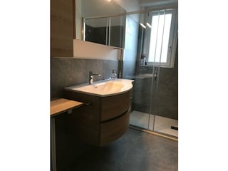 neu gestaltetes Badezimmer mit Dusche