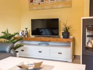 TV und Kaminofen