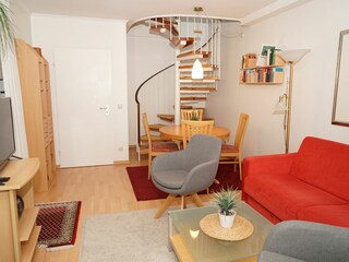 Wendeltreppe zur oberen Etage