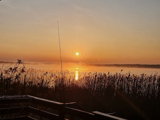 Sonnenaufgang  Blick von der Terrasse