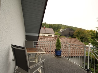 Balkon mit Sitzmöglichkeit