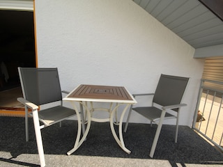 Balkon mit Sitzmöglichkeit
