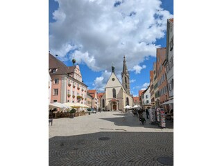 Marktplatz Rottenburg am Neckar mit Blick auf den Dom