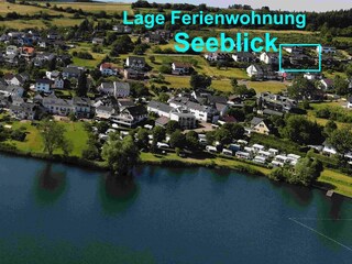 Lage der Ferienwohnung Seeblick, nahe zum See