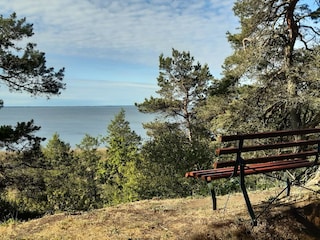 von der Steilküste  Blick auf das Haff