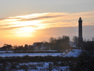 Der Leuchtturm zur Winterzeit