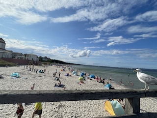 Strandblick von Seebrücke