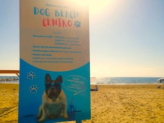 Hundestrand im Zentrum von Follonica