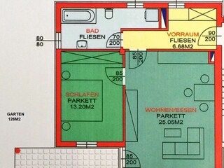 Appartement Millstatt Grondplan 24