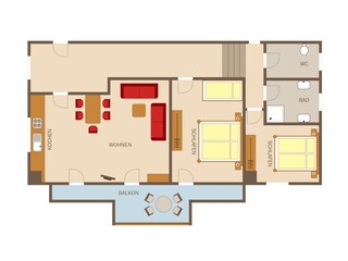 Vakantieappartement Bichlbach Grondplan 22