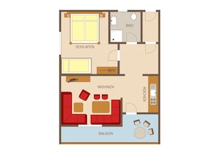 Appartamento per vacanze Bichlbach Pianta del piano 23