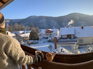 Winter Blick vom Balkon