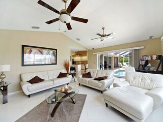 living area  of the holiday home in Cape Coral, FL