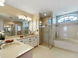 Master bathroom of the villa in Cape Coral, FL