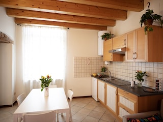 Küche mit sofa