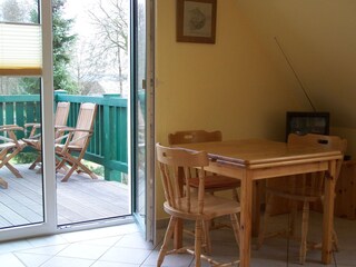 The living- and kitchen-area at our holiday house