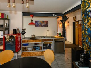 open-plan kitchen/living room
