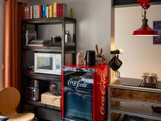 Refrigerator, microwave, hot air fryer
