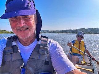 Mit Kanu auf der Elbe