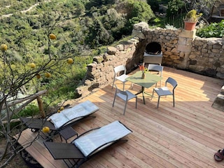 Die Terrasse von oben gesehen