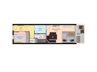 Appartement Treffen Grondplan 38