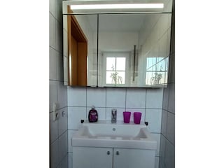 Gäste WC im EG mit WT und Spiegelschrank