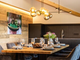 Der Essbereich mit Küche