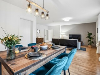 Essbereich im Wohnzimmer