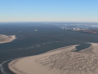Links Texel, vorne der Razende Bol; in der Mitte die Fä