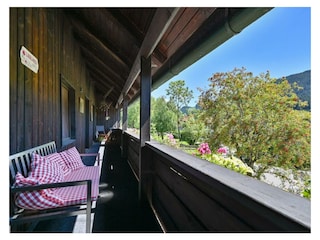 Blick vom Balkon aus