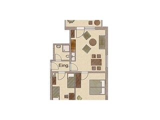 Wohnung Nr. 4 mit Panorama-Balkon für 2-4 Personen