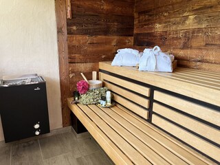 Sauna mit Panormafenster