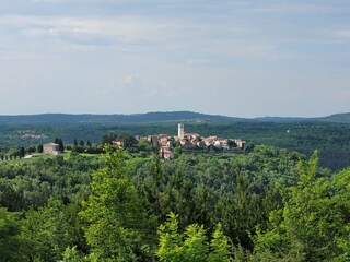 Oprtalj in the green ocean