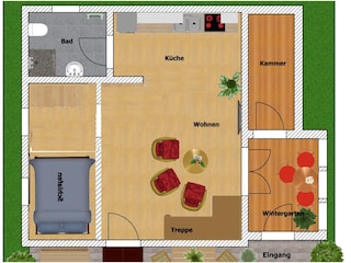 Grundriss EG Kleines Haff Hus