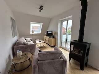 Wohnbereich mit Gaskamin