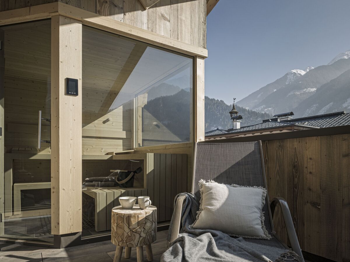 Terrasse mit inkludierter Sauna