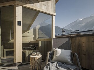 Terrasse mit inkludierter Sauna